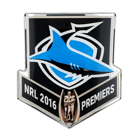 Cronulla Sharks NRL 2016 Premiership Chrome Logo Decal Sticker
