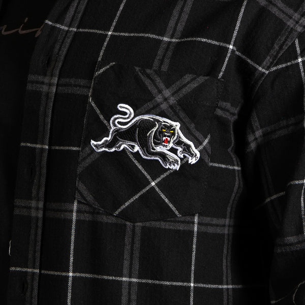 Penrith Panthers NRL Mens Adults Mustang Flannel Shirt