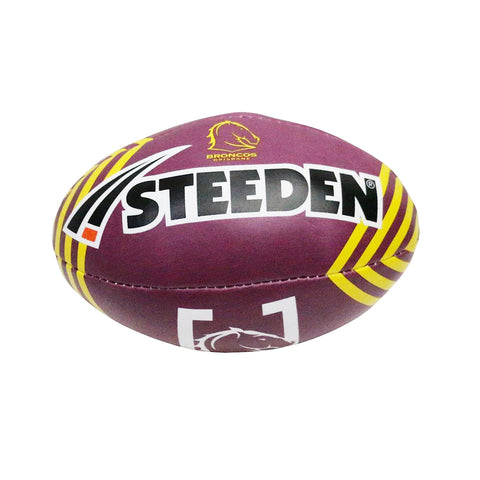 Brisbane Broncos NRL Steeden Supporter Sponge Ball 6 inch