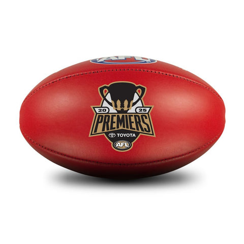 PREORDER - Brisbane Lions 2025 Premiers Sherrin Split Leather Red Football size 5