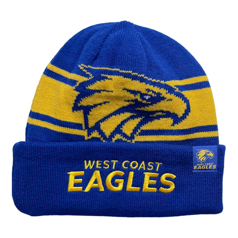 West Coast Eagles AFL Mens Reversible Transform Beanie