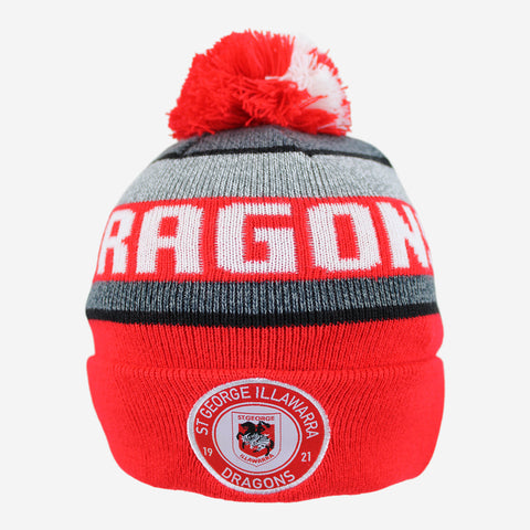 St George Illawarra Dragons NRL Tundra Pom Pom Beanie