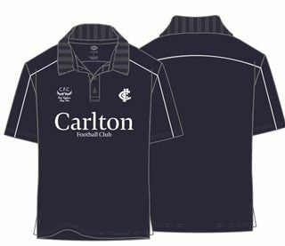 Carlton Blues Mens Adults Multi Logo Polo Shirt