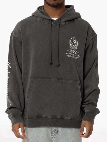 Collingwood Magpies Mens Adults Acid Wash Hoodie