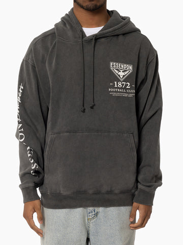 Essendon Bombers Mens Adults Acid Wash Hoodie
