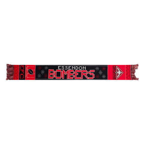 Essendon Bombers Mens Adults Winter Wonderland Ugly Scarf