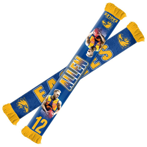 West Coast Eagles AFL Player Scarf Oscar Allen