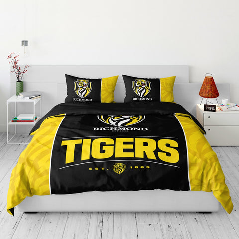 Richmond Tigers Quilt Doona Duvet Cover Pillowcase Set