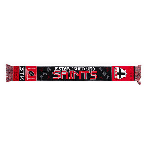 St Kilda Saints Mens Adults Winter Wonderland Ugly Scarf