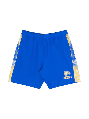 West Coast Eagles Mens Adults Indigenous Training Shorts