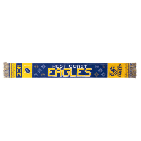 West Coast Eagles Mens Adults Winter Wonderland Ugly Scarf