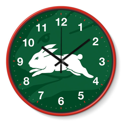 South Sydney Rabbitohs NRL 30cm Team Logo Wall Clock