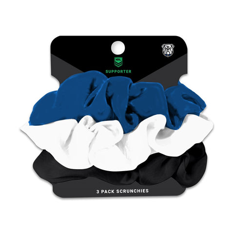 Canterbury Bulldogs NRL Hair Scrunchies 3 pack