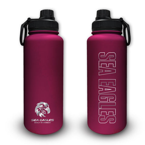 Manly Sea Eagles NRL Stainless Steel 960ml Drink Bottle