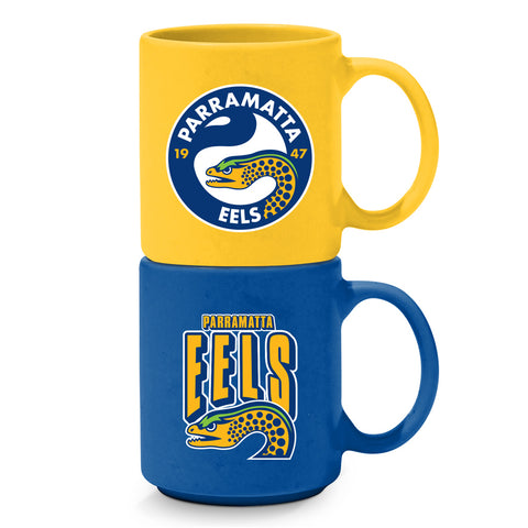 Parramatta Eels NRL Set of 2 Stackable Mugs