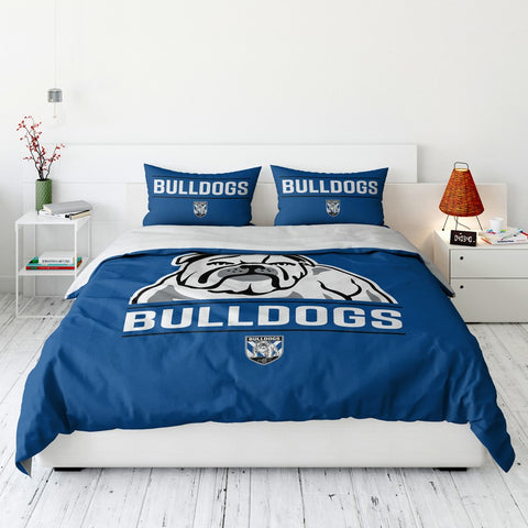 Canterbury Bulldogs NRL Quilt Doona Duvet Cover Pillowcase Set