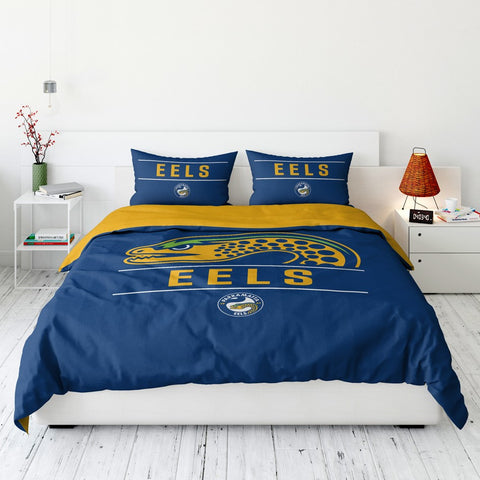 Parramatta Eels NRL Quilt Doona Duvet Cover Pillowcase Set