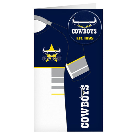 North Queensland Cowboys NRL Jersey Badge Card