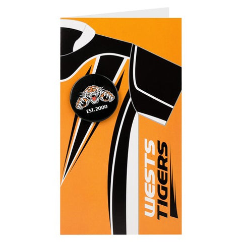 Wests Tigers NRL Jersey Badge Card