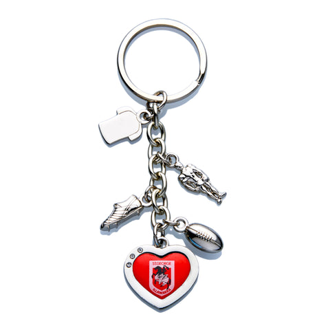 St George Illawarra Dragons NRL Charm Keyring