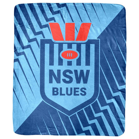 New South Wales NSW Blues State of Origin Coral Fleece Throw Rug