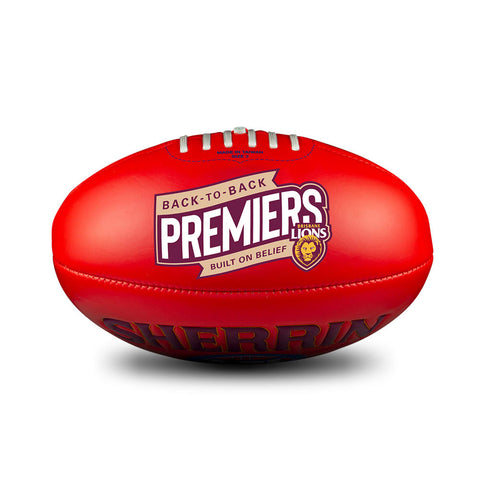 PREORDER - Brisbane Lions 2025 Premiers Sherrin Super Soft Touch Football size 3