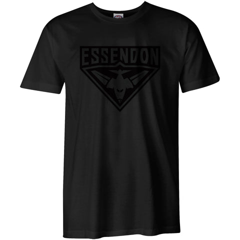 Essendon Bombers Mens Adults Stealth Black Tee