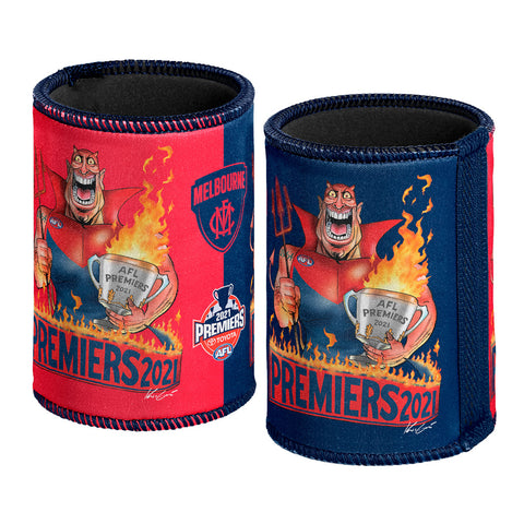 Melbourne Demons 2021 Premiers Caricature Baseless Can Cooler PH1