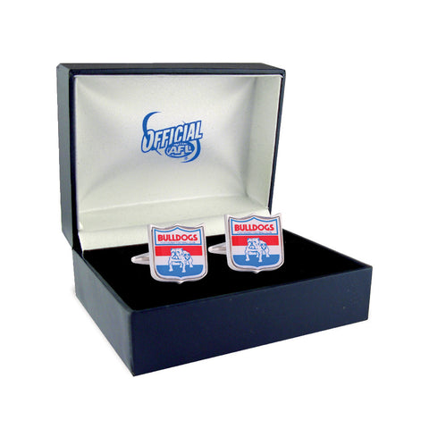 Western Bulldogs Heritage Retro Shield Mens Cufflinks - Spectator Sports Online