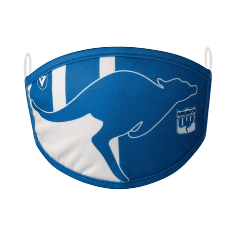 North Melbourne Kangaroos Adults AFL Face Masks 2 Pack