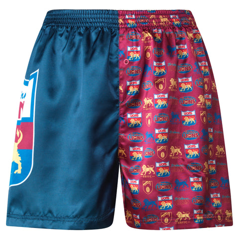 Brisbane Lions Mens Satin Boxer Shorts