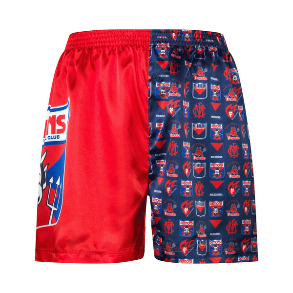 Melbourne Demons Mens Adults Retro Satin Boxer Shorts and Socks Gift Pack