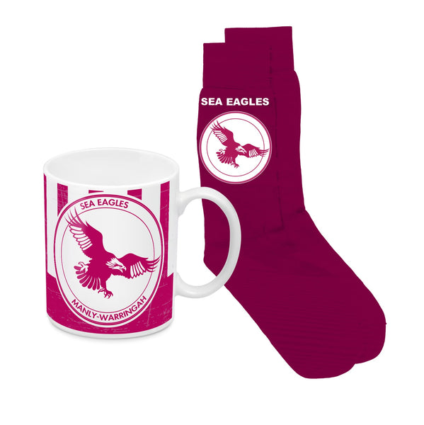 Manly Sea Eagles NRL Heritage Mug and Socks Pack