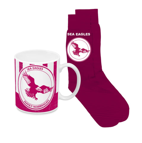 Manly Sea Eagles NRL Heritage Mug and Socks Pack