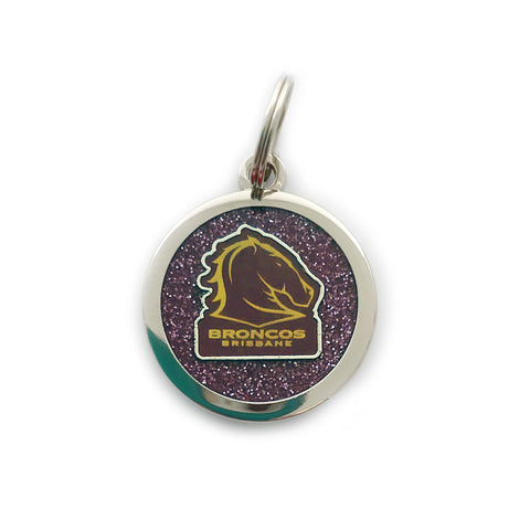 Brisbane Broncos NRL Pet Tag Keyring Disc