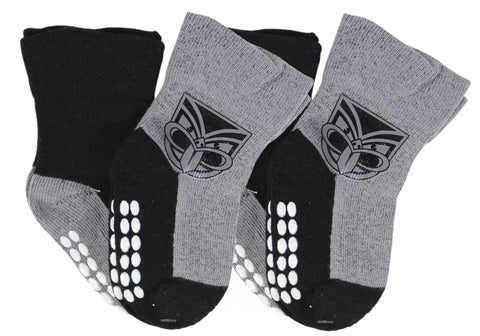 New Zealand Warriors NRL Baby Infant Nonslip Crew Socks 2 pk