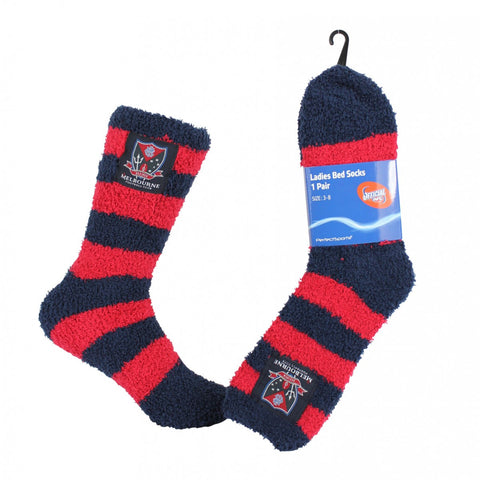 Melbourne Demons Ladies Youths Bed Socks - Spectator Sports Online