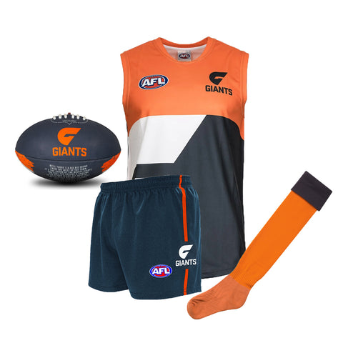 Greater Western Sydney GWS Giants Kids Youths AFL Auskick Playing Pack with Football