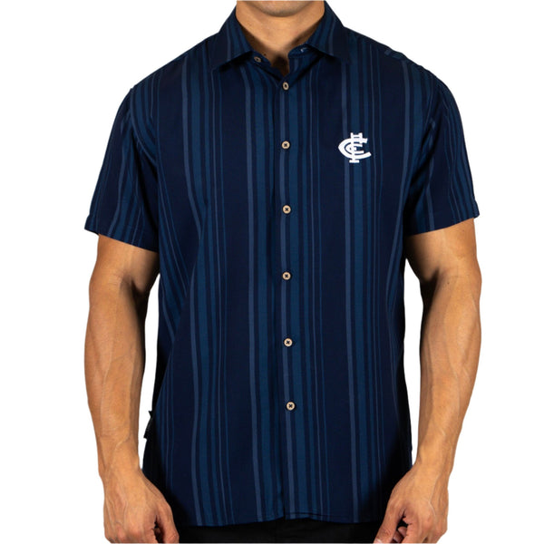 Carlton Blues AFL Footy Mens Adults Sorrento Rayon Party Shirt