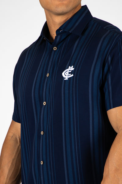 Carlton Blues AFL Footy Mens Adults Sorrento Rayon Party Shirt