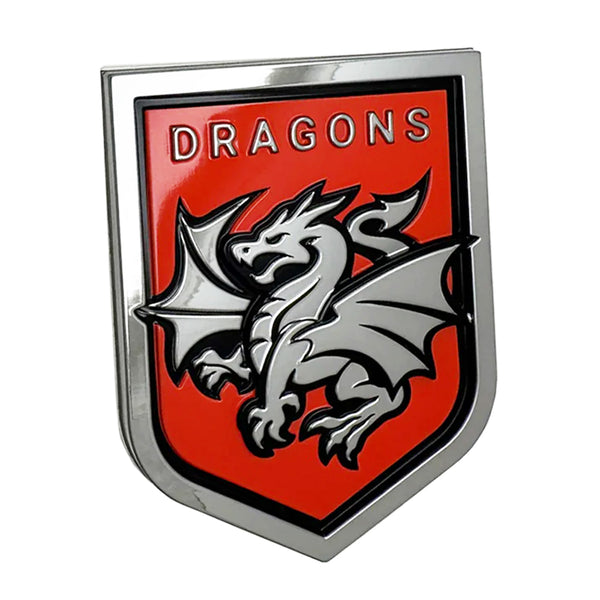 St George Dragons NRL 3D Peel-N-Stick Chrome Car Badge