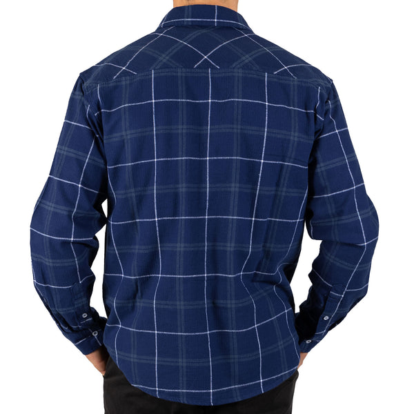 Carlton Blues Mens Adults Mustang Flannel Shirt