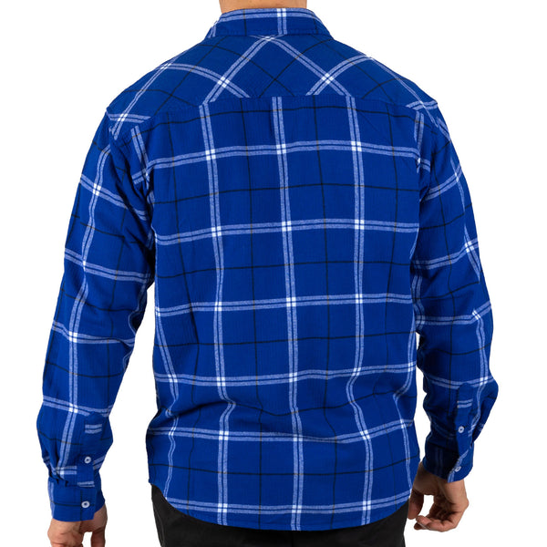 Canterbury Bulldogs NRL Mens Adults Mustang Flannel Shirt