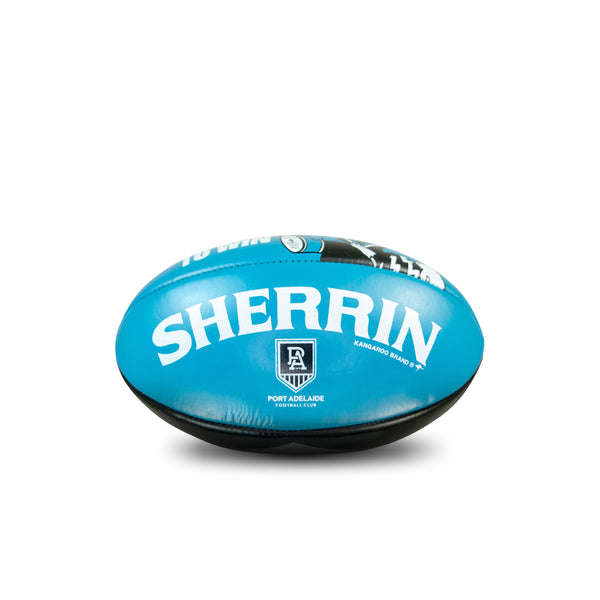 Port Adelaide Power AFL Sherrin PVC Mascot Ball 20cm