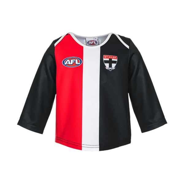 St Kilda Saints Longsleeve Baby Toddlers Footy Jumper Guernsey