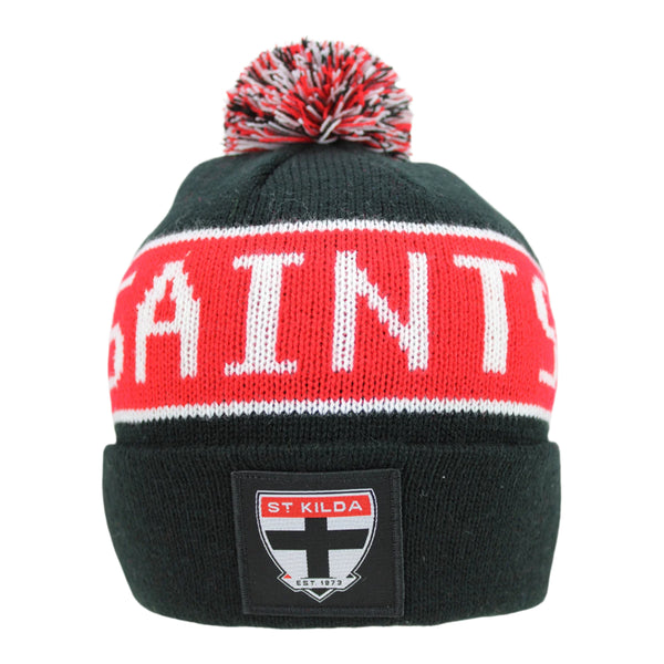 St Kilda Saints Pom Pom Bar Beanie