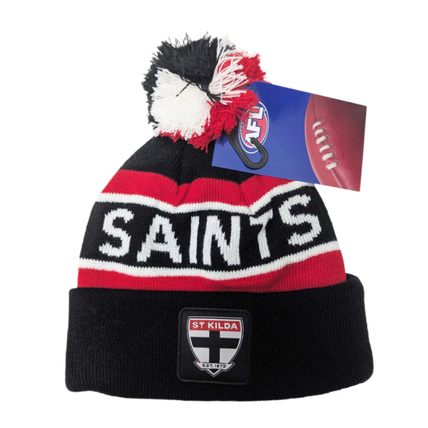 St Kilda Saints Youth Kids Pom Pom Beanie