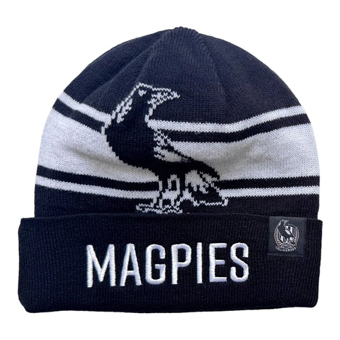 Collingwood Magpies AFL Mens Reversible Transform Beanie
