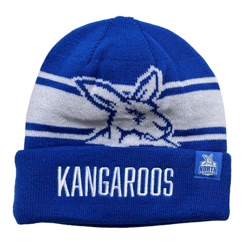North Melbourne Kangaroos AFL Mens Reversible Transform Beanie