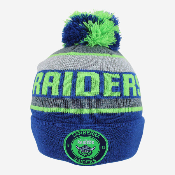 Canberra Raiders NRL Tundra Pom Pom Beanie